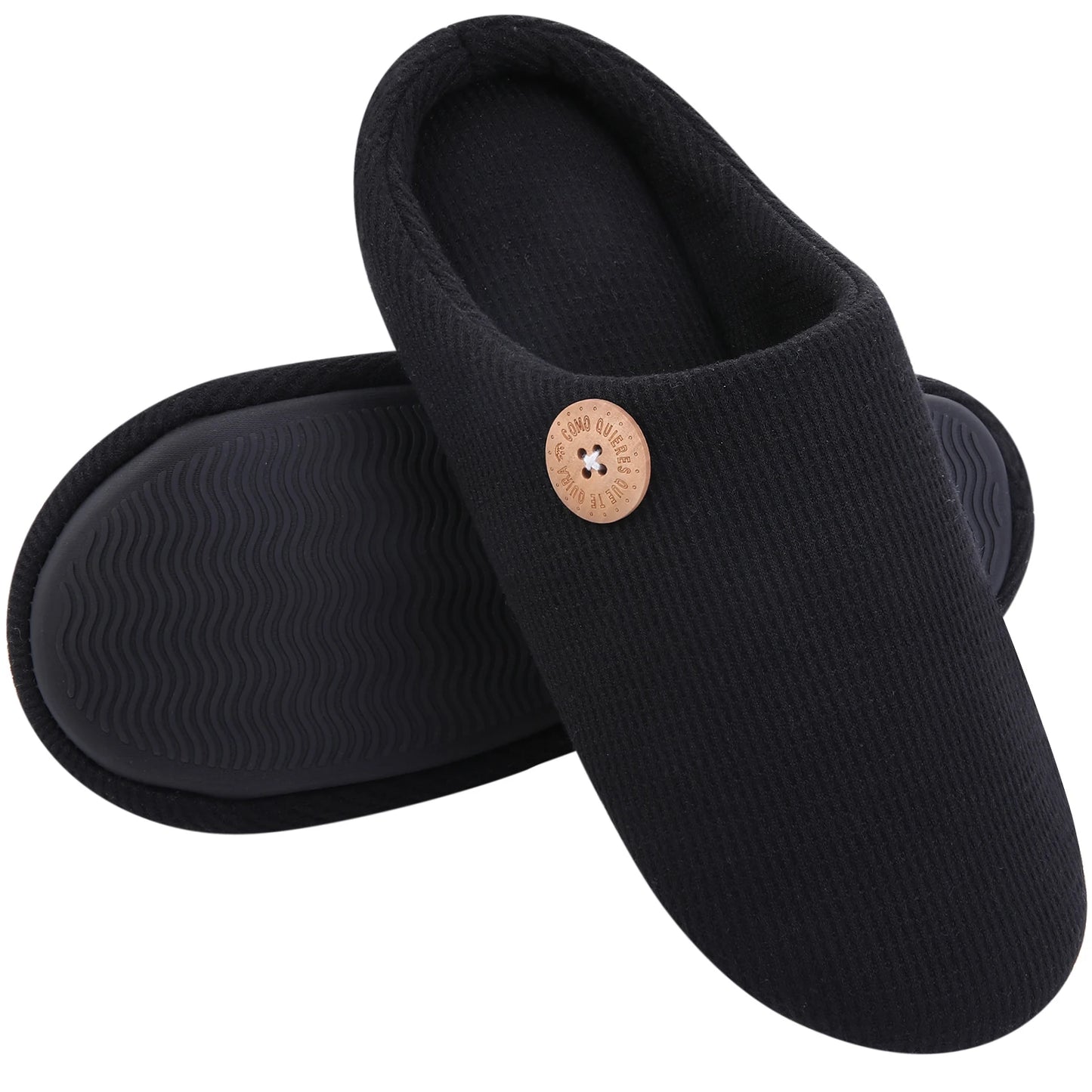 Smile Pop Men Flat Slippers Indoor Cozy Home Men Slippers Winter Casual Slippers Soft Antiskid Slippers Outdoor Fashion Shoes