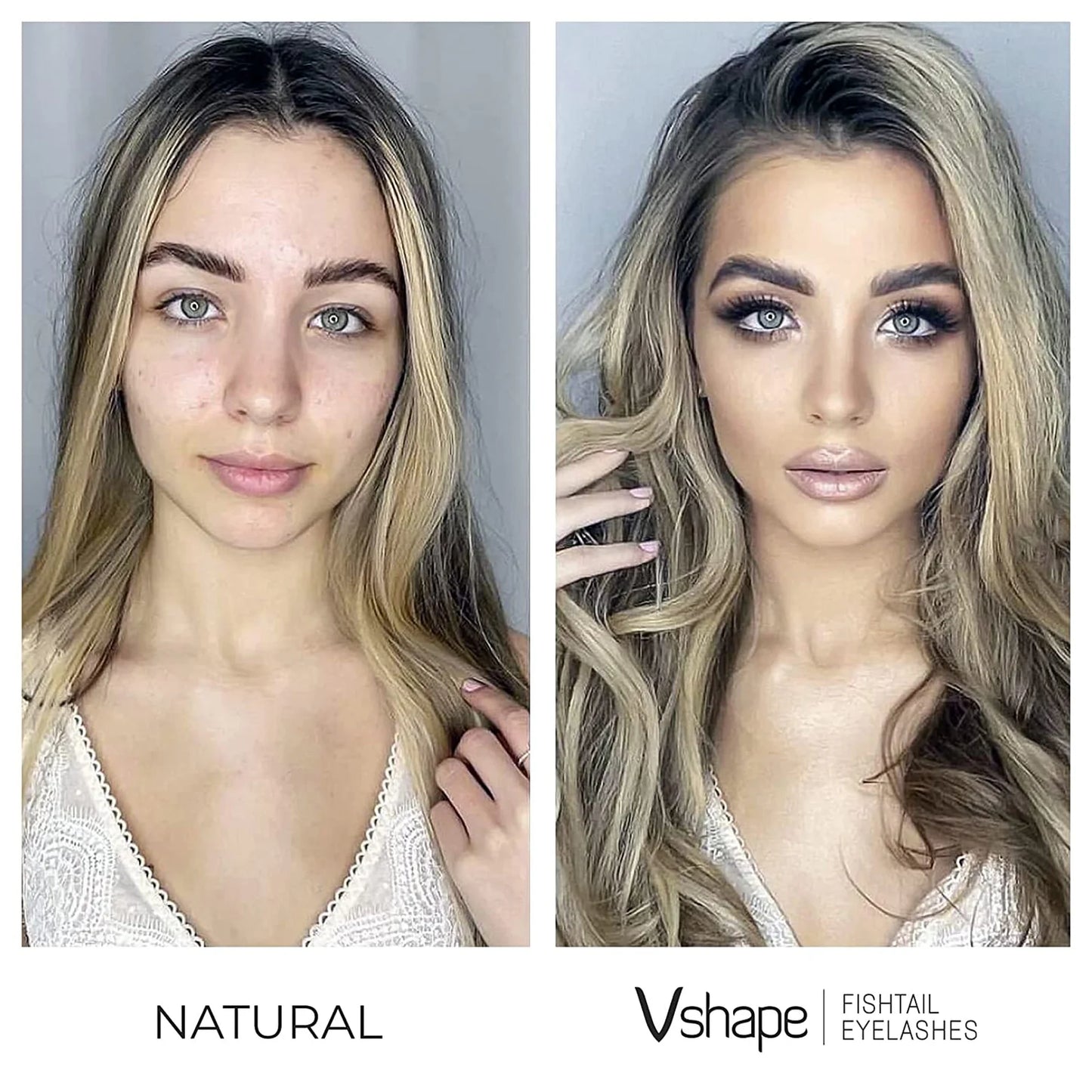 Clavier V-Shape Silk Cluster Lashes – Professional Individual Eyelash Extensions | Natural C-Curl DIY