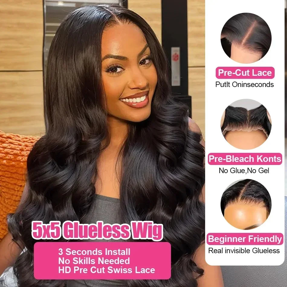 250 Density Human Hair Wig — Body Wave HD Lace Front, 13x6