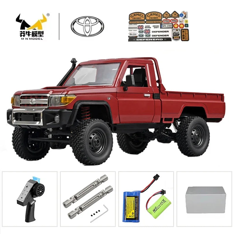 The New MN MN82s MN82 Genuine Toyota LC79 Pickup Remote Control Mode Four-wheel Drive Off-road Mountain Bike Toy Christmas Gift