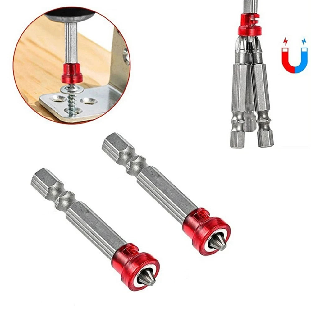 4PCS Power Screwdriver Bits, Plasterboard Screws, Magnetic Ring Placement Single Head Hand Tool, 1/4 Hex Shank Durable