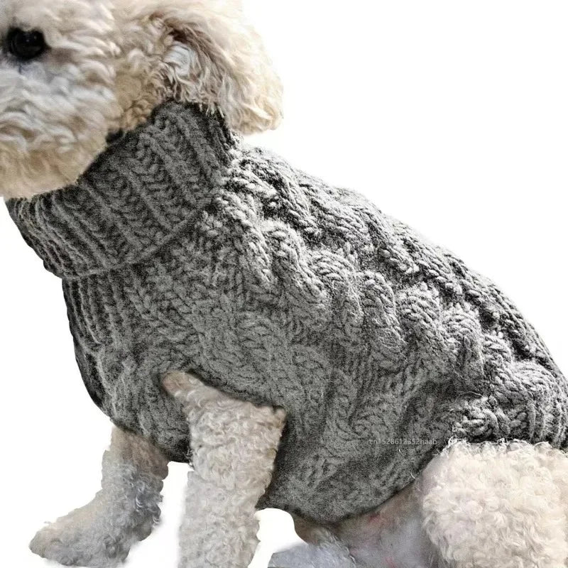 Knitted Winter Dog Coat - Warm Sweater for Small and Medium Dogs - photo 4