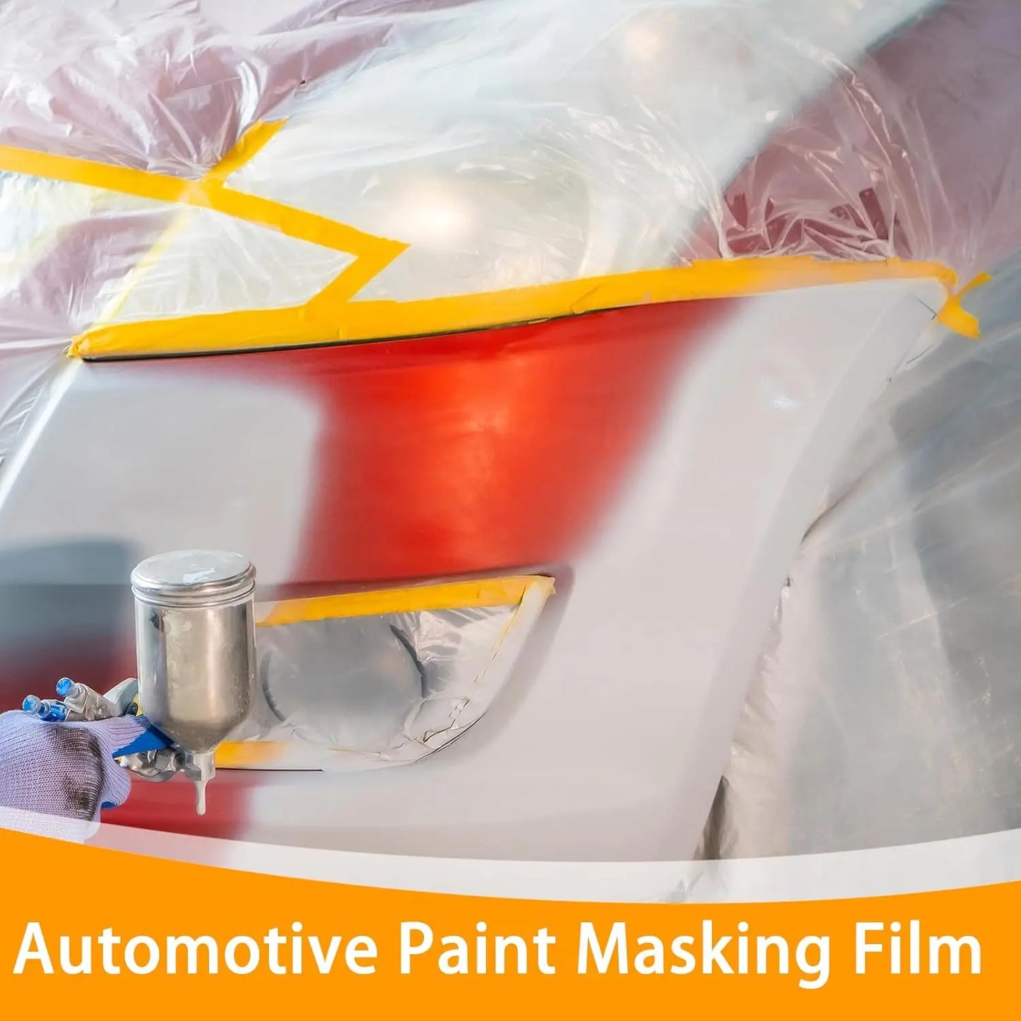 Pre-Taped Masking Film Protection PE Covering Cloth Tape for Living Room Furniture Dust-proof Spray Paint Automobile Painting
