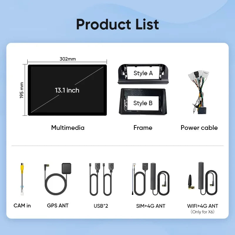13.1" Car Stereo with Apple CarPlay & Android Auto, Compatible with Toyota Corolla E210 (2019-2025)