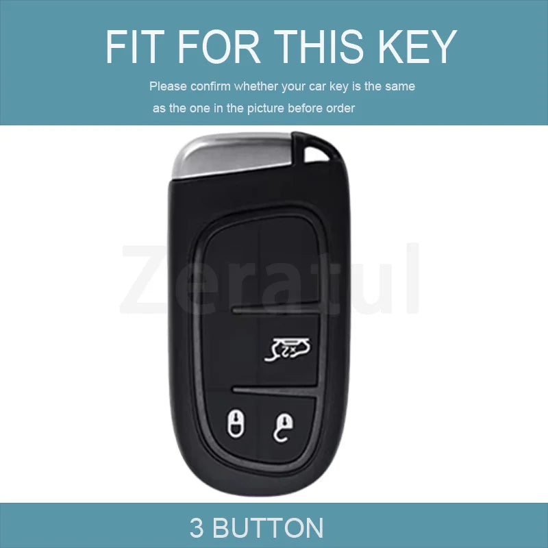 TPU Key Fob Shell Cover — Dodge RAM 1500/Journey/Charger/Dart/Challenger/Durango, Jeep & Fiat