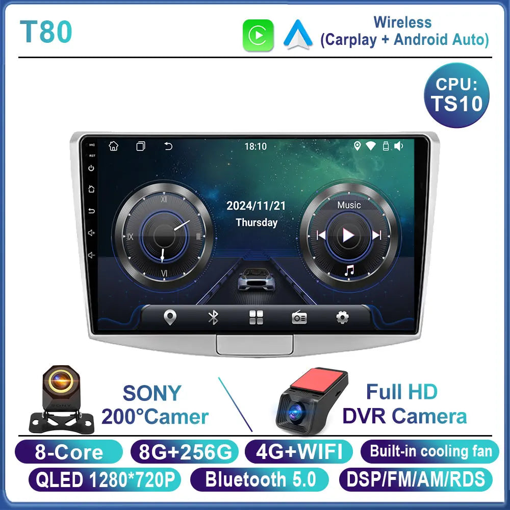 Car Stereo with Apple CarPlay & Android Auto, Compatible with VW Passat B6 B7 & CC (2007-2016)