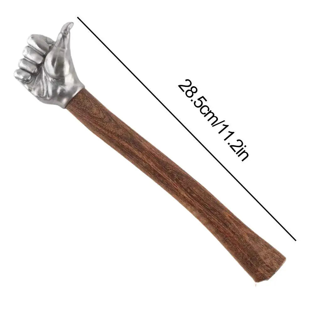 Stainless Steel Fist Shape Hammer Wood Handle For Home Outdoor Camping Nail Hammer Decorative Ornament Gift R4m9