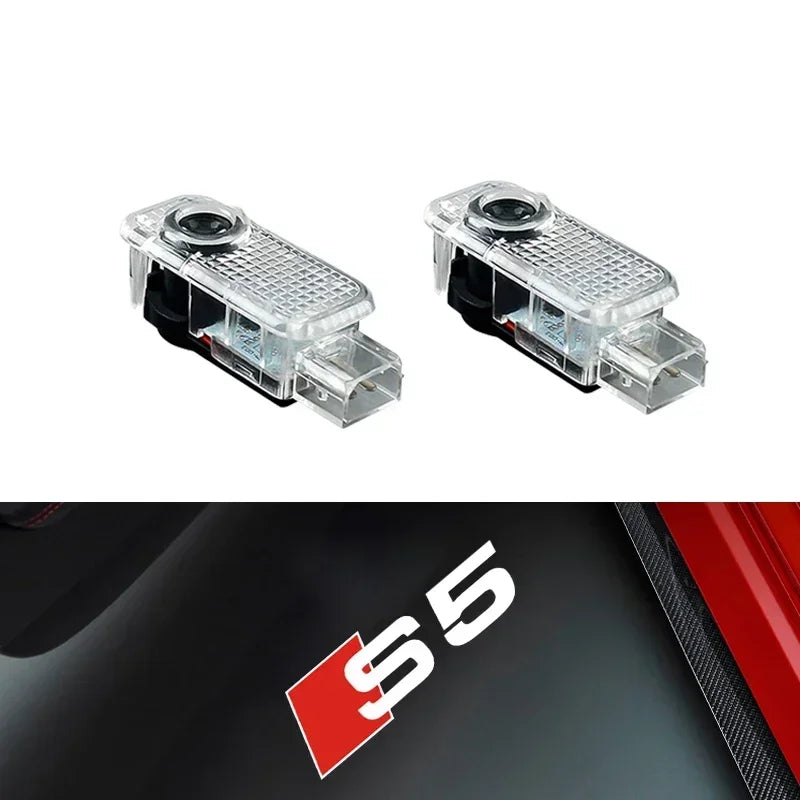 LED Door Projector Welcome Light for Audi A1/A3/A4/A5/A6/A7/Q2/Q3/Q5/Q7/Q8/S3-S8/TT/RS