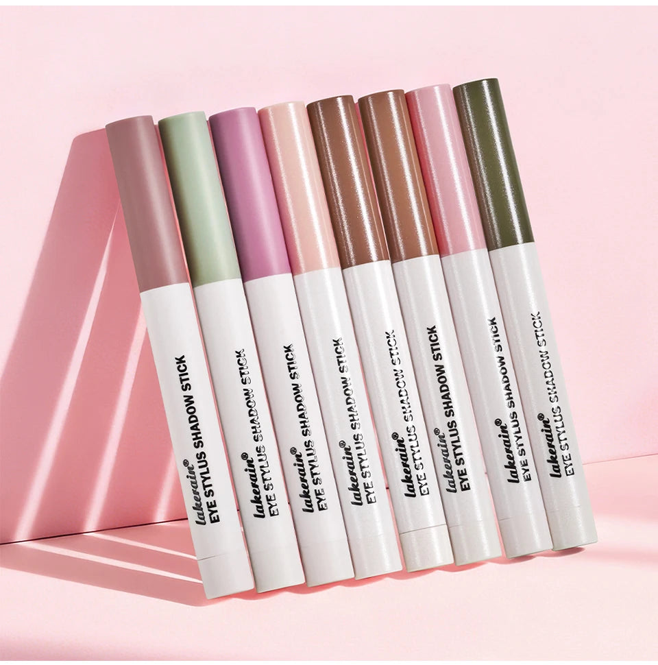 Waterproof Eyeshadow Sticks Long Lasting High Pigmented Shimmer Glitter And Matte Neutral Brown Eyeshadow Pencil Crayon Makeup