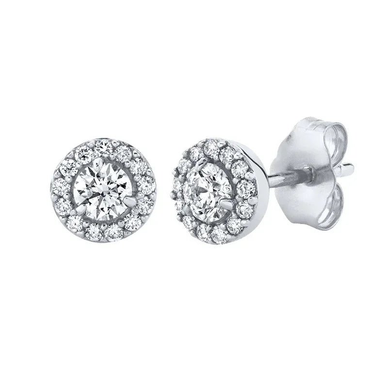 925 Sterling Silver Tassel Hoop Earrings for Women - White Zircon