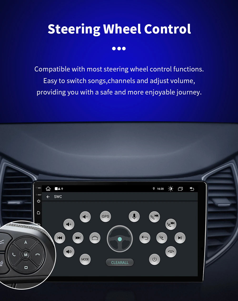 Android 16 Carplay Car Radio for Chevrolet Silverado Impala GMC Yukon Acadia Sierra Multimedia Video Player Navigation Stereo BT