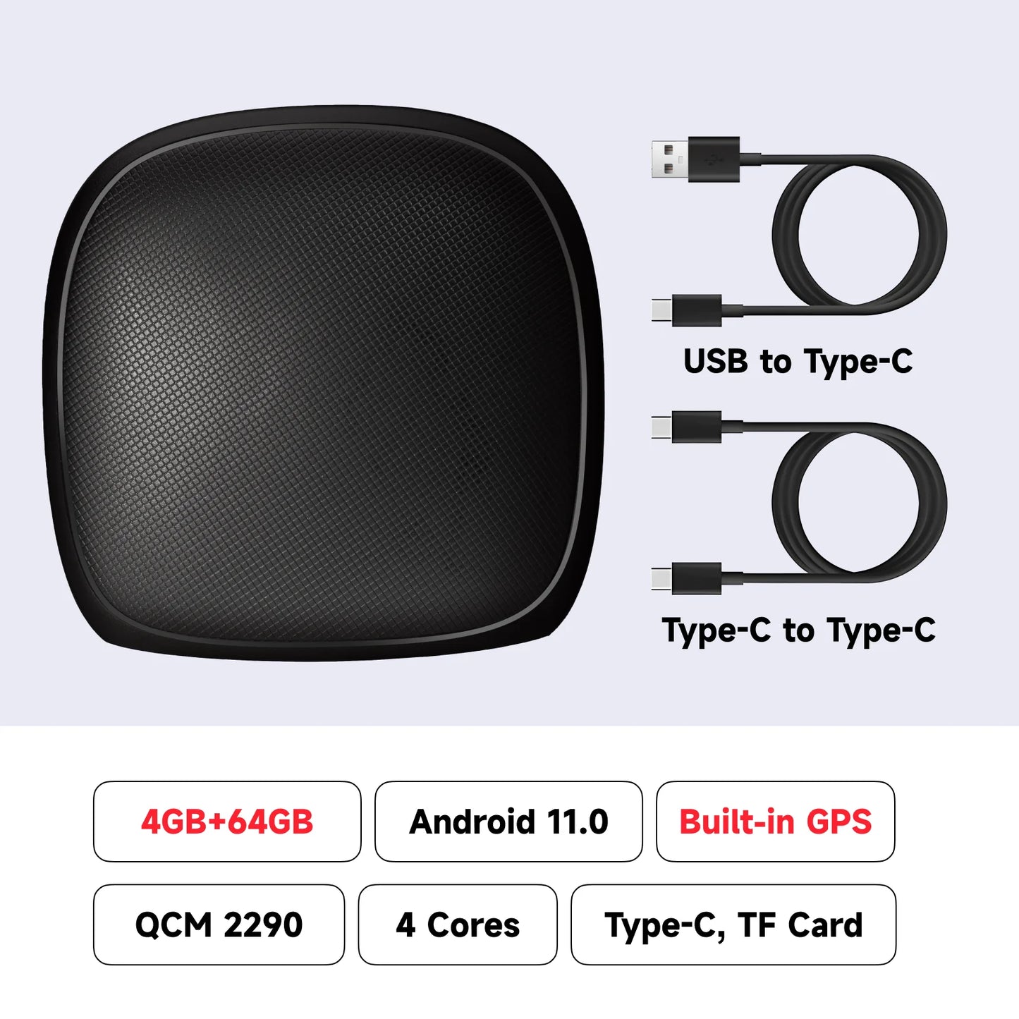 Wireless CarPlay Ai Box QCM6125 Android 13 Plus 4GLTE Android Auto Car Play Streaming Box 8GRAM