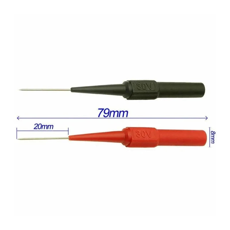 10Pcs Diagnostic Tools Multimeter Test Lead Extention Back Piercing Needle Tip Probes Autotools Automotive Kit Machine 0.7MM