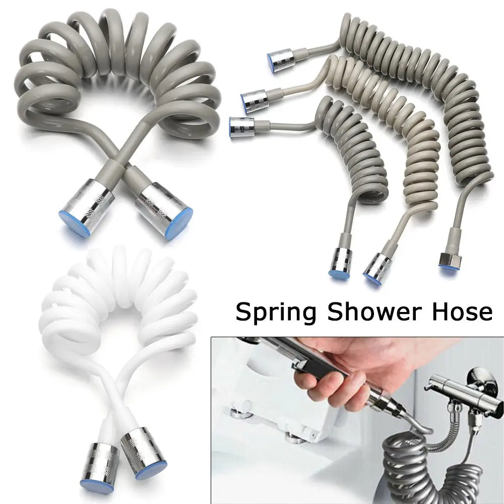 Flexible Anti-wrap Telephone Line Style Bath Sprayer Connect Pipe Spring Shower Hose Toilet Bidet Water Plumbing