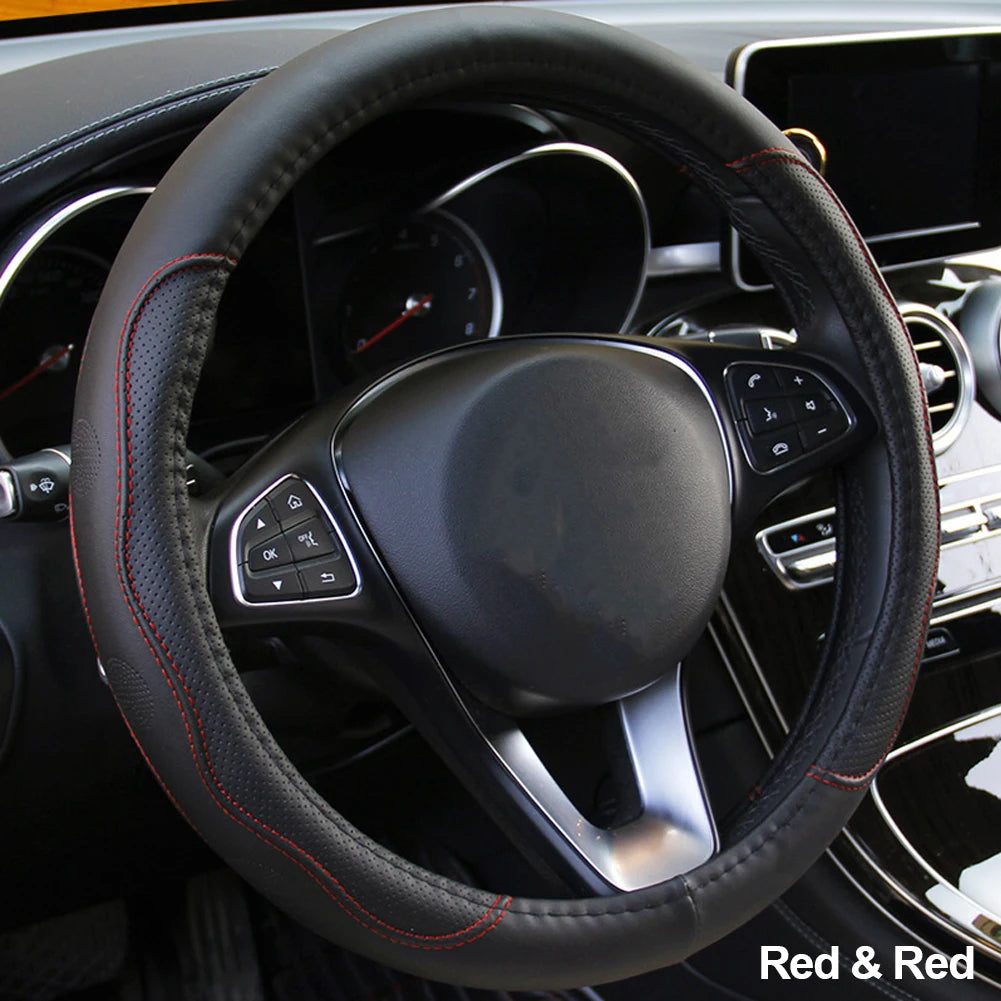 10 Colors Car Steering Wheel Cover Universal Volant Braid on the Steering-wheel Fashion Non-slip Funda Volante Auto Car Styling