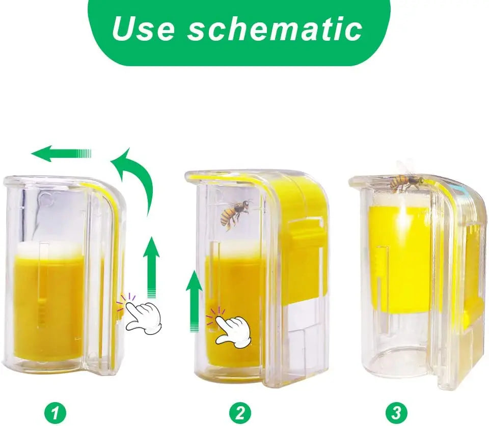 Bee Queen Marking Bottle Bee Mark Cage Plastic One Handed Marking Catcher With Plunger Plush Garden Beekeeping Supplies Tools