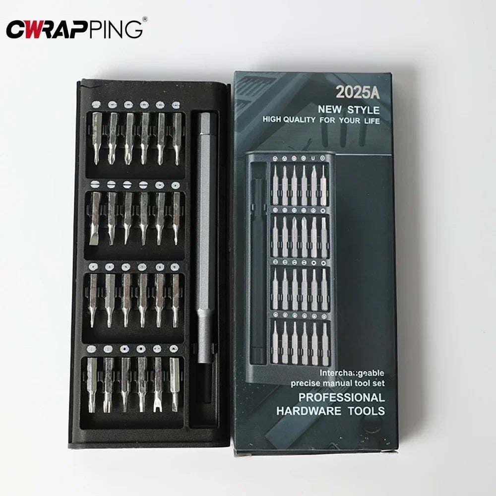 25 in 1 Precision Screwdriver Set Screw Driver Se Hexagonal Flat Head Magnetic Screwdriver Head for Car Computer Phone Home Use