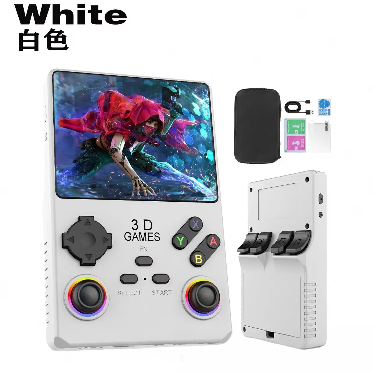2026 V40MAX Handheld Game Console 4'' IPS Screen 4000mah Battery Joystick RGB lighting Effect 256GB with more than 40000 games