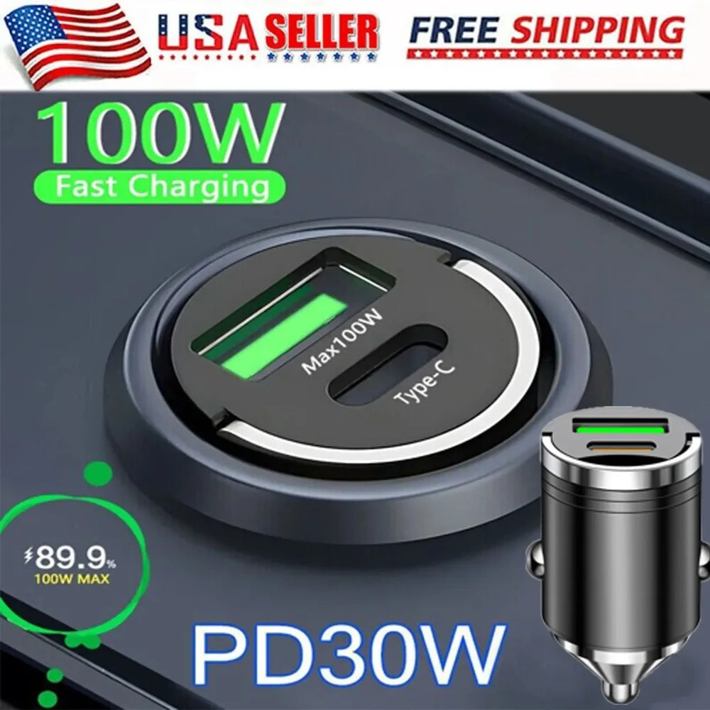 MMAlto 2-Port USB Super Fast Car Charger Adapter – Universal Dual USB Rapid Charging for iPhone, Samsung, Android & All Cell Phones