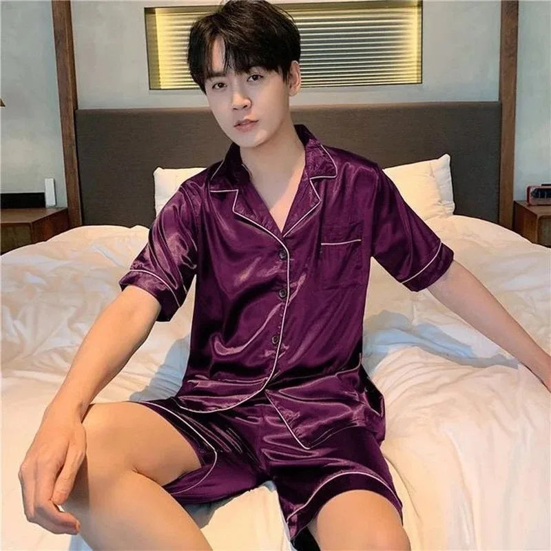 Satin pajama set - view 8