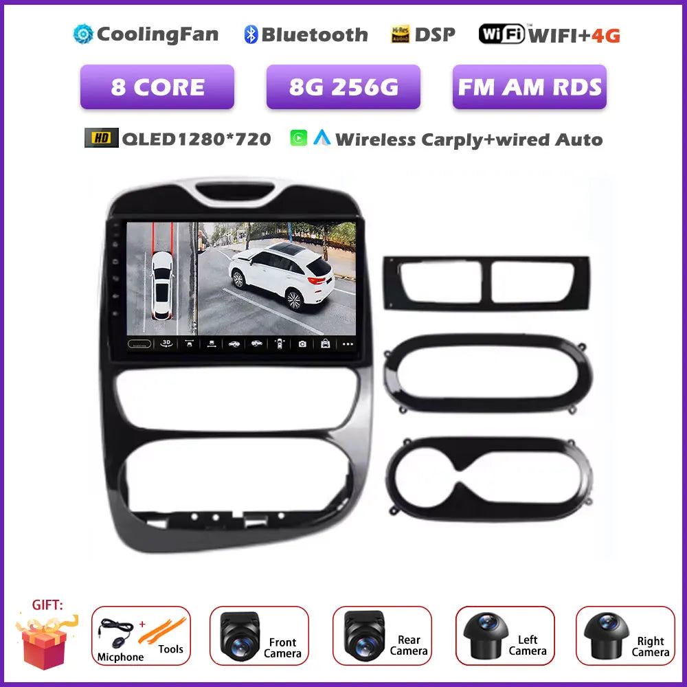 For Renault Clio 4 2012-2016 Carplay Car Radio Multimedia Video Player Android 16 Auto WIFI GPS Navigation DSP stereo BT tools