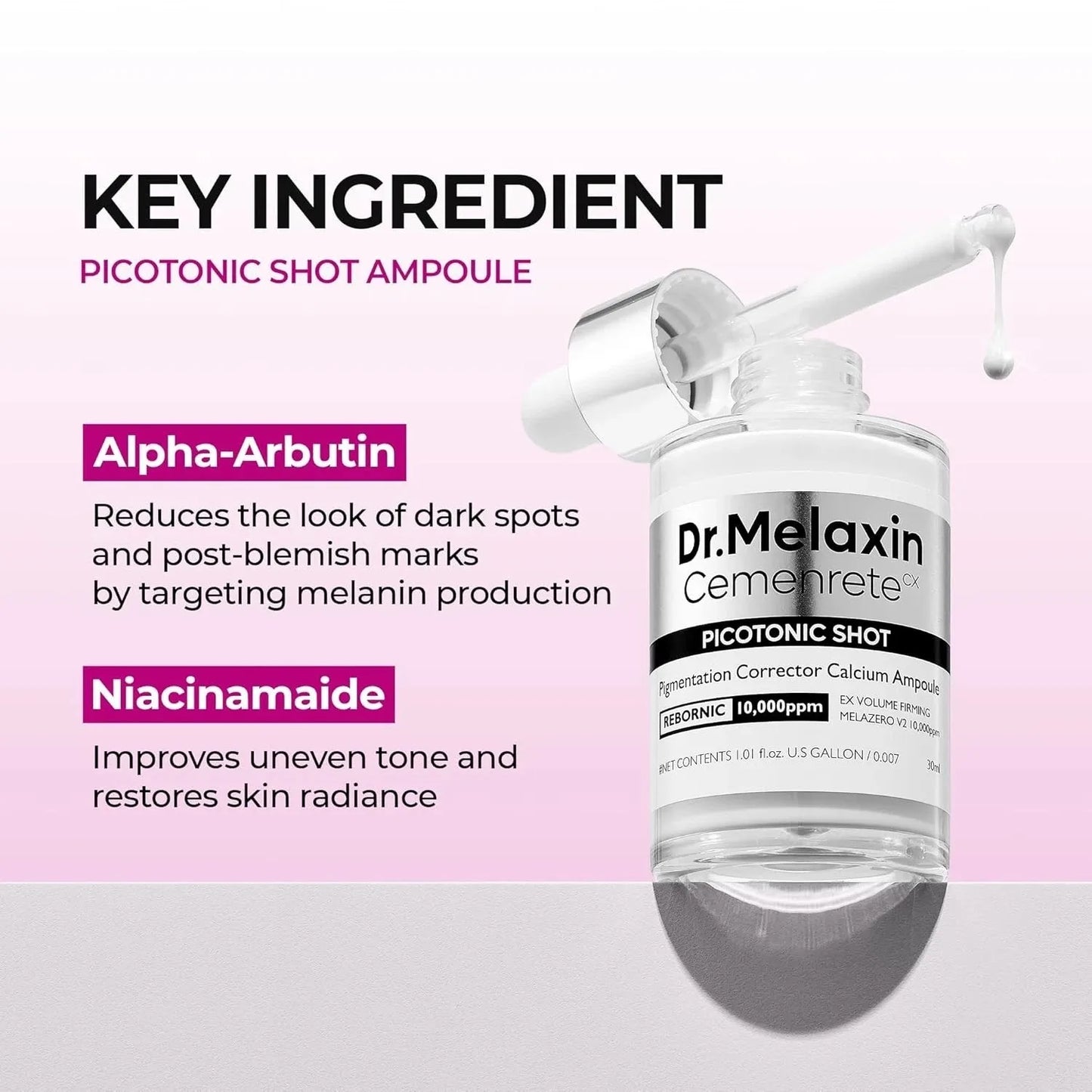 Picotonic Shot Serum with Alpha Firming Density Serum for Even Skin Tone, Anti-Aging & Dark Spot Care, 1.01 fl.oz