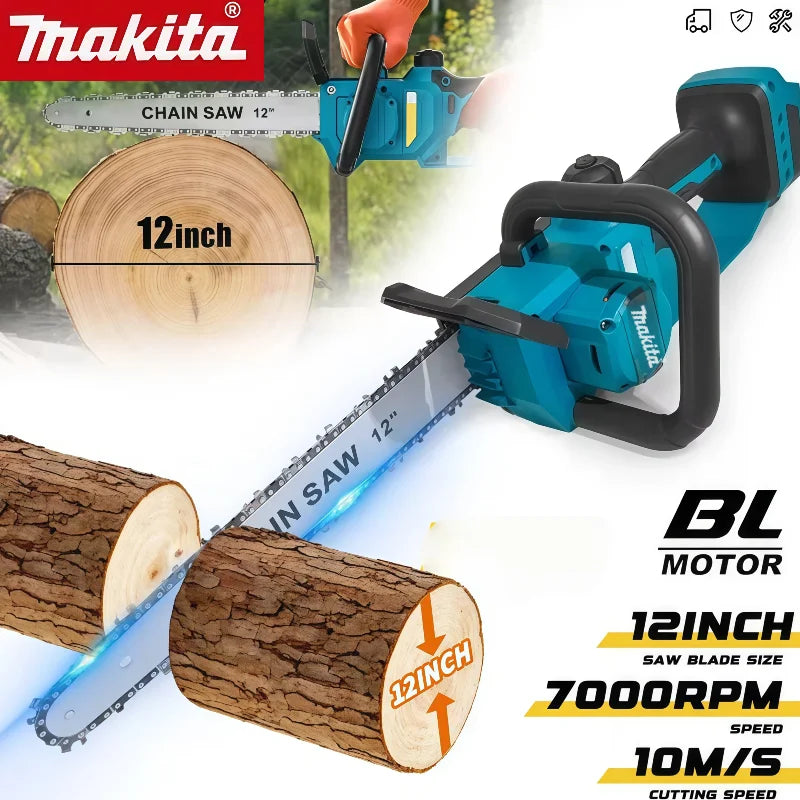 Makita 18V  Portable Chainsaw Brushless Electric Chain Saw  Rechargeable Cordless Graden Pruning 2200W Tools