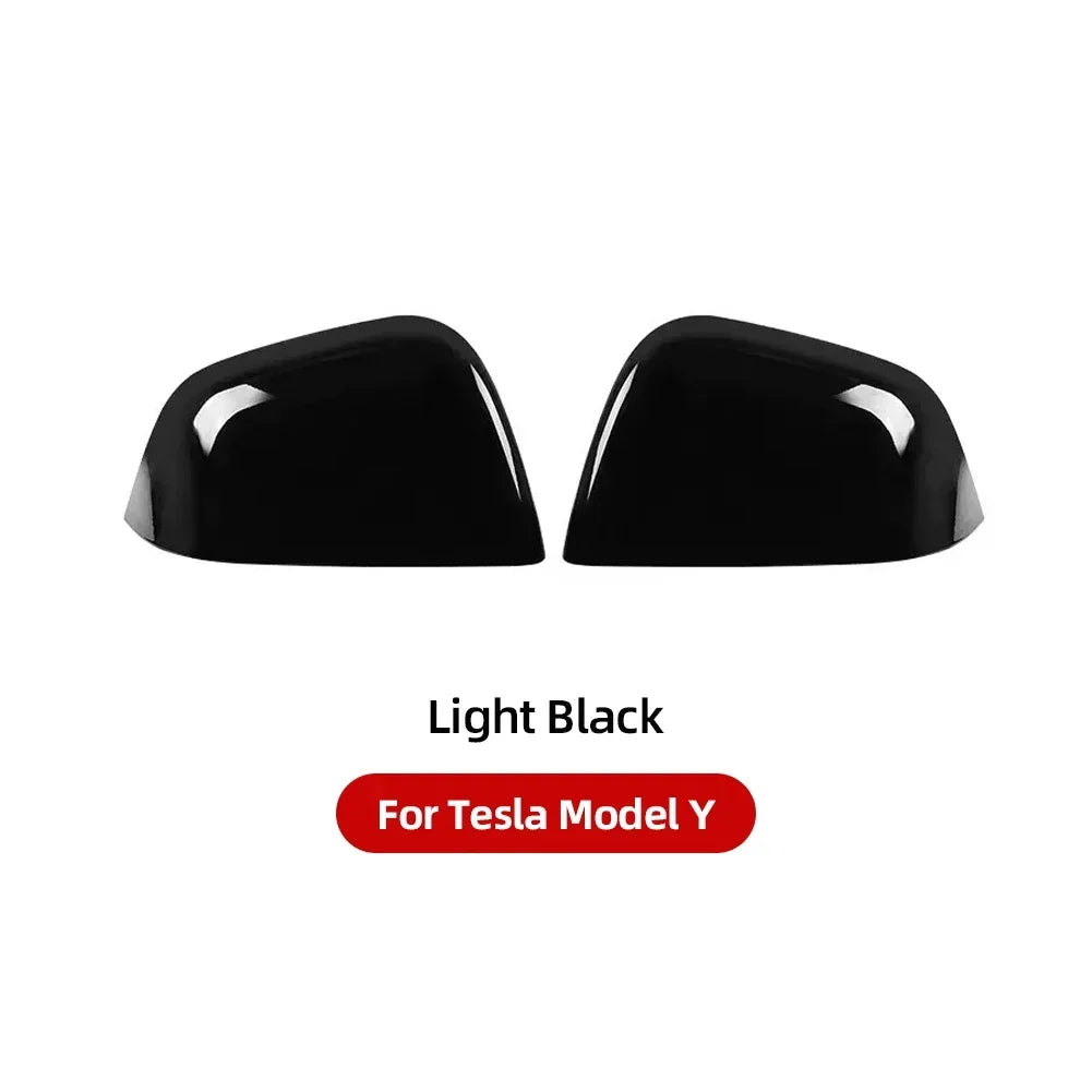 2PCS Car ABS Paste Side Door Mirror Cover For Tesla Model 3 Model Y 2021-2023 Auto Exterior Accessories Sides Rearview Cover