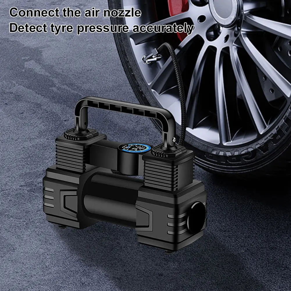 Car Tire Pump Auto Air Compressor Digital Display 12V Electric Car Tire Inflator with LED Light Vacuum Tire Pump for All Vehicle