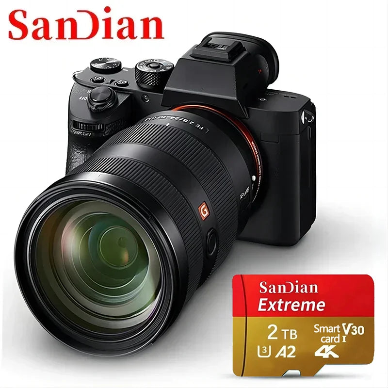 High Speed Micro TF SD Card 128GB 256GB Class10 U3 V30 Up to 100MB/s for Camera Drone Driving Recorder Waterproof Memory Card