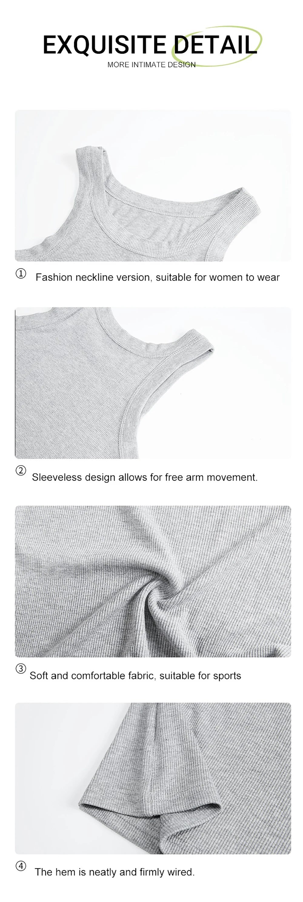 Summer Tight Tank Top Breathable And Comfy Sleeveless Ves For Women's Summer Outfits Camisole Tank Top Beauty Back Underwear