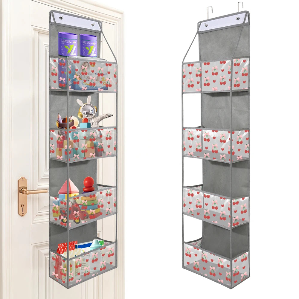 4/6-Tier Hanging Storage Bag Foldable Organizer Over-The-Door Holder For Hair Accessories Snacks Toys Clothes Storage Holder
