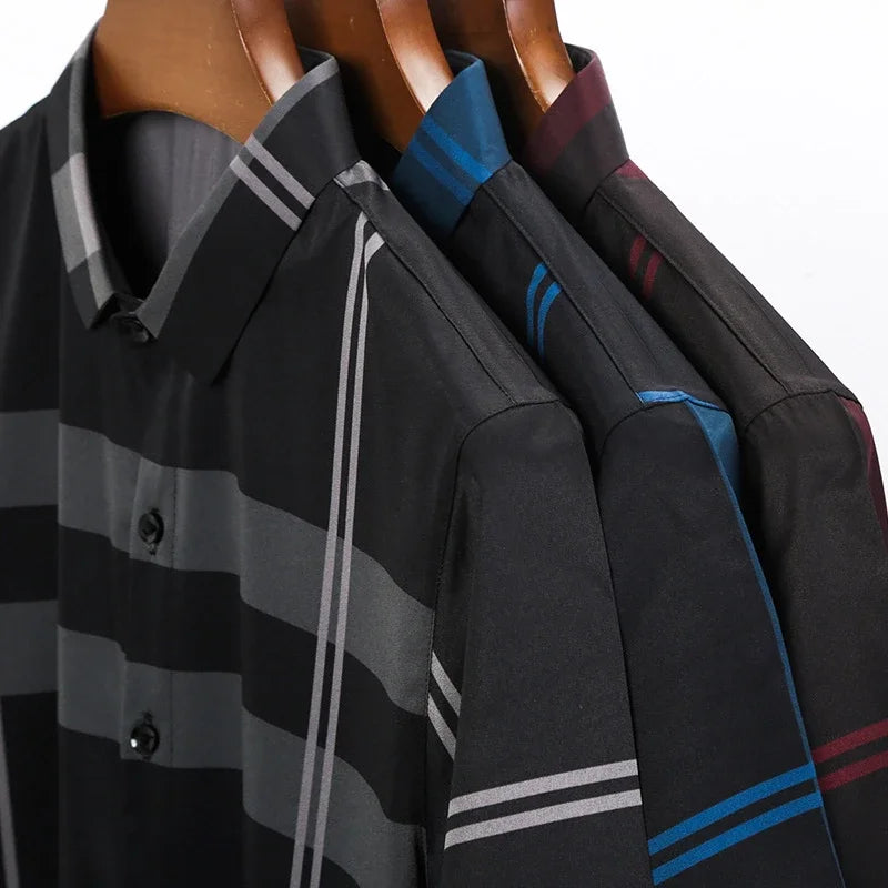 Men's Printed Short-Sleeve Shirt - Wrinkle-Resistant No-Iron Casual