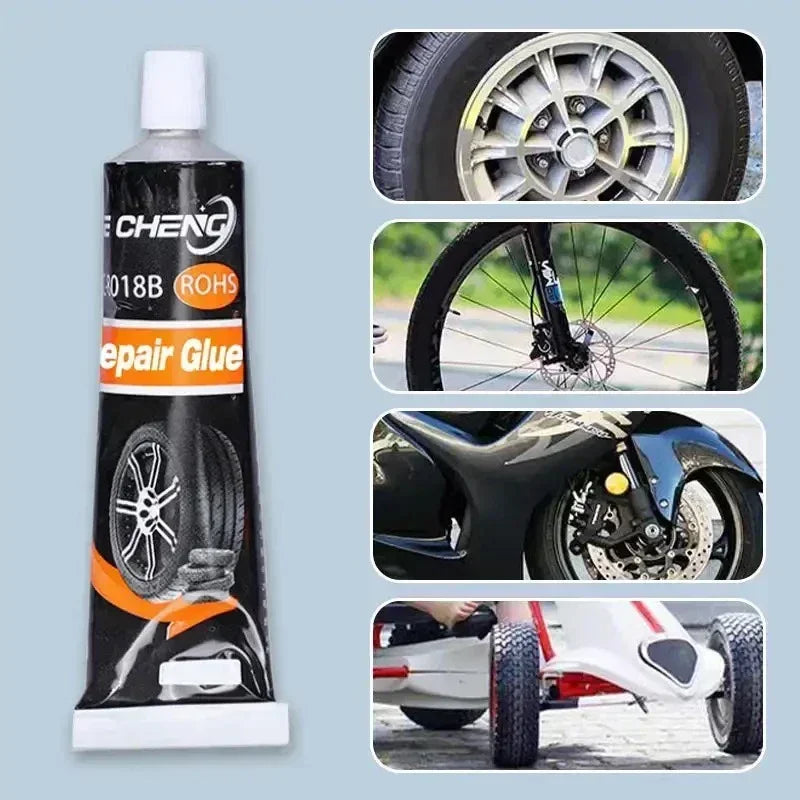 QC12 Tire Repair Glue Strong Rubber Wear-resistant Non-corrosive Adhesive Tire Sealing Bonding Glue Car Tire Repair Sealant