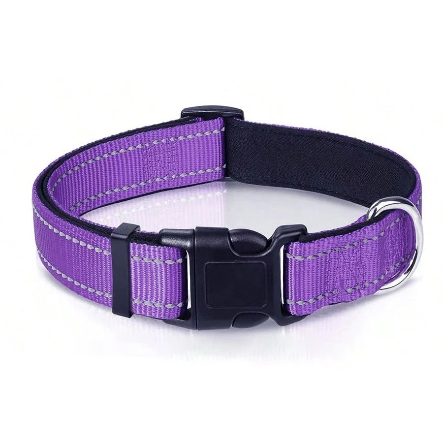 Padded Reflective Puppy Collar - Safety Stripes – photo 6