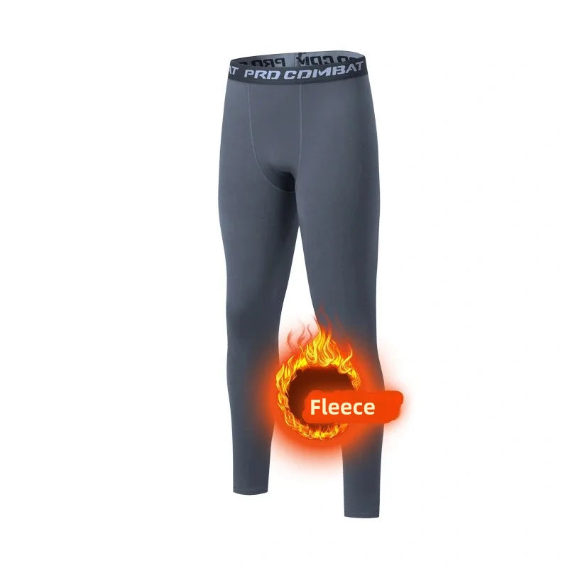 Men's Fleece Thermal Leggings - Warm Base Layer Long Underwear Pants - photo 5