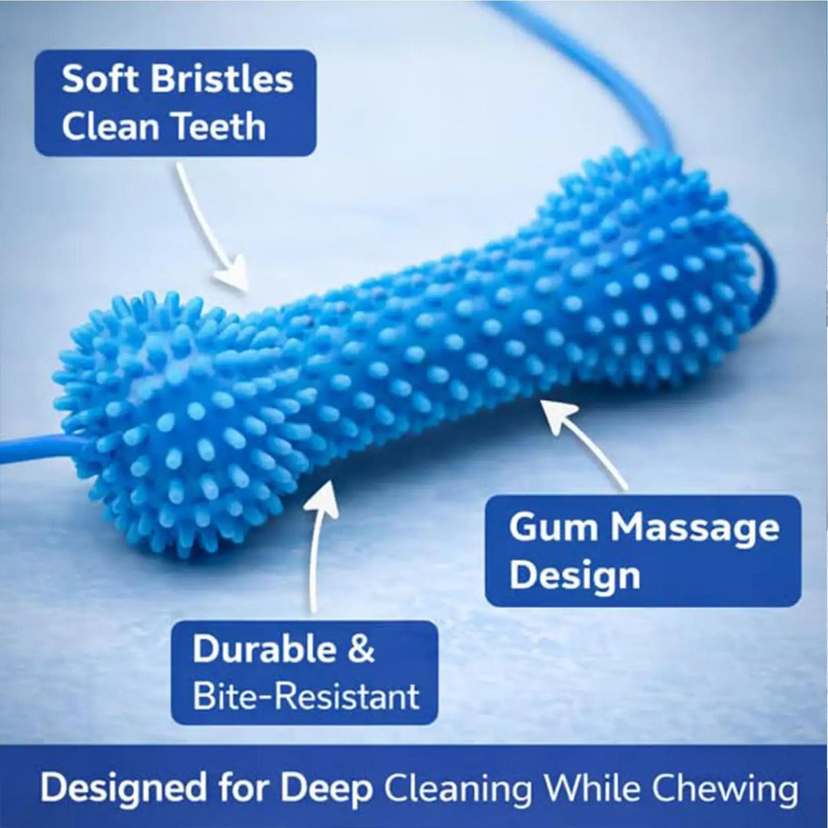 Double-Action Rubber Dog Chew - Teeth Cleaning Toy – photo 2