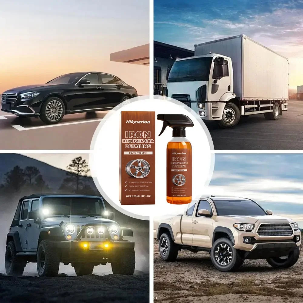 Car Rust Removal Spray Iron Powder Rust Remover Auto Rust Cleaning Agent Paint Chrome Paint for Metal Surfaces Cleaning Tool