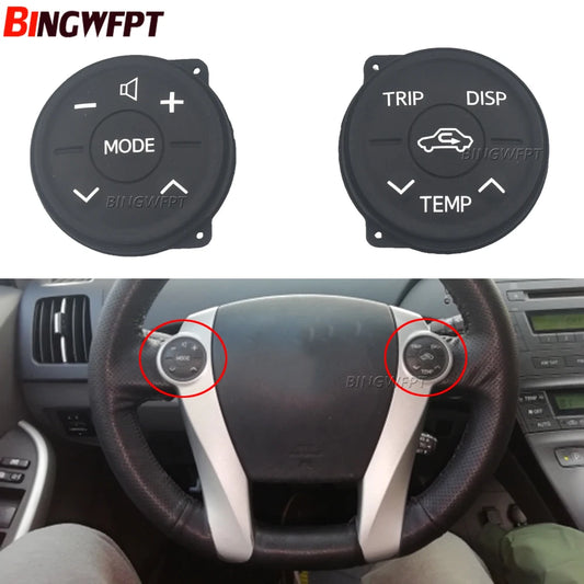 2PC Steering Wheel Control Button Panel for Toyota Prius 2009-2013