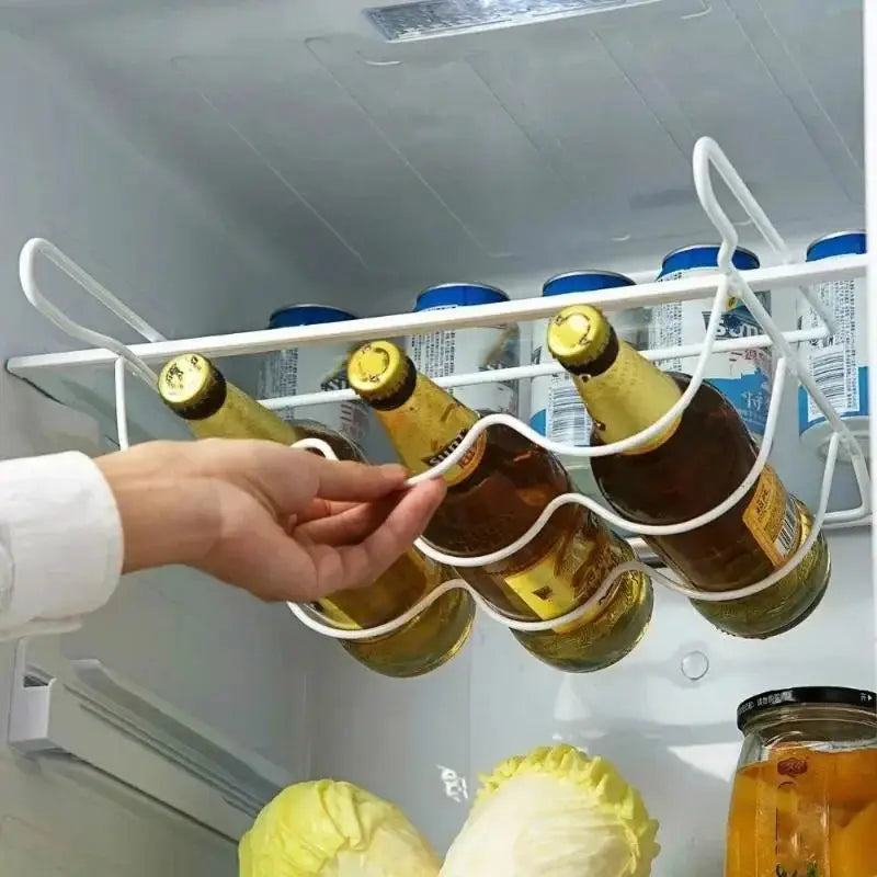 Refrigerator Bottle Holder Rack - Beer and Wine Stacking Shelf - photo 2