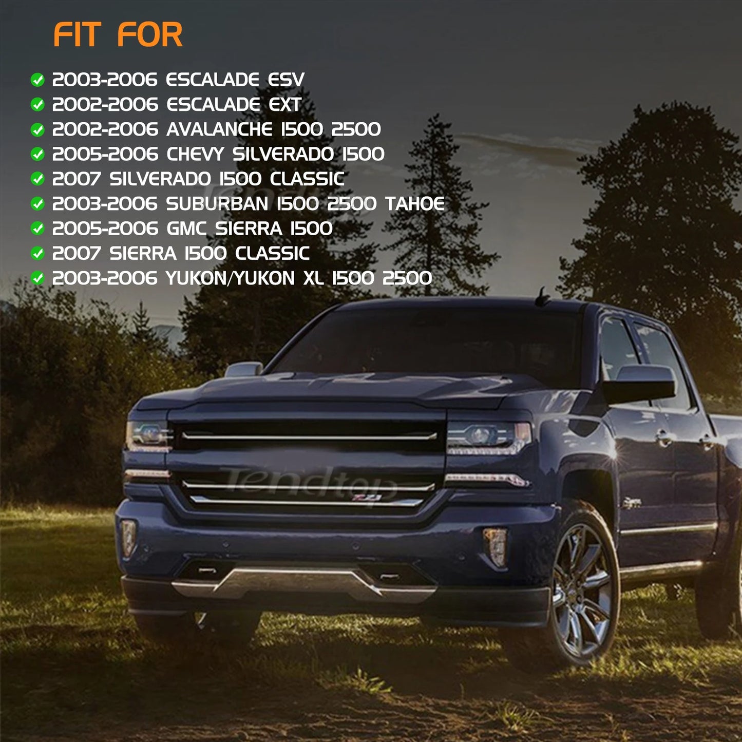 LED Under-Mirror Puddle & Signal Lights — Chevrolet Silverado 1500, Avalanche & GMC Sierra / Cadillac Escalade