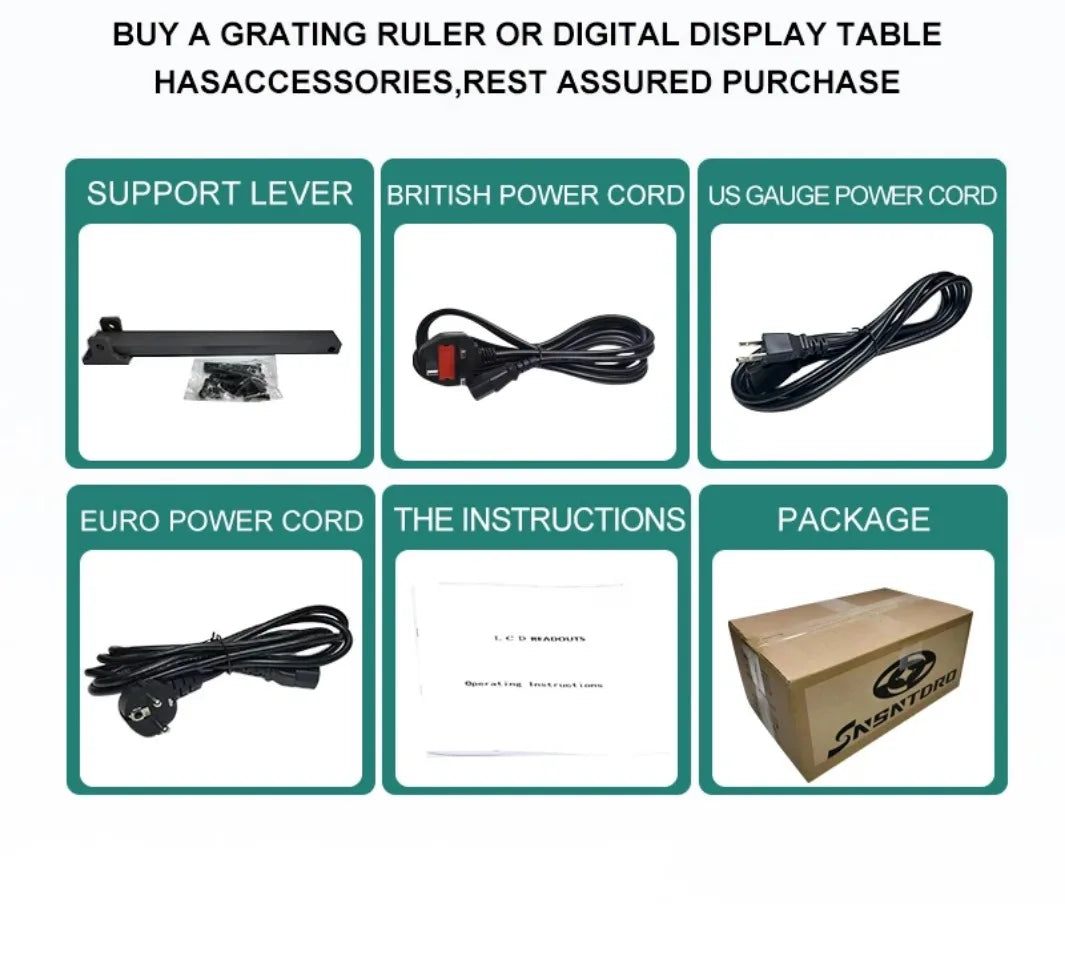 LCD DRO  Display YH800-2 2 Axis  19 language AC90-260V Displacement sensor  50-1000mm Linear Scale Encoder Grating Ruler