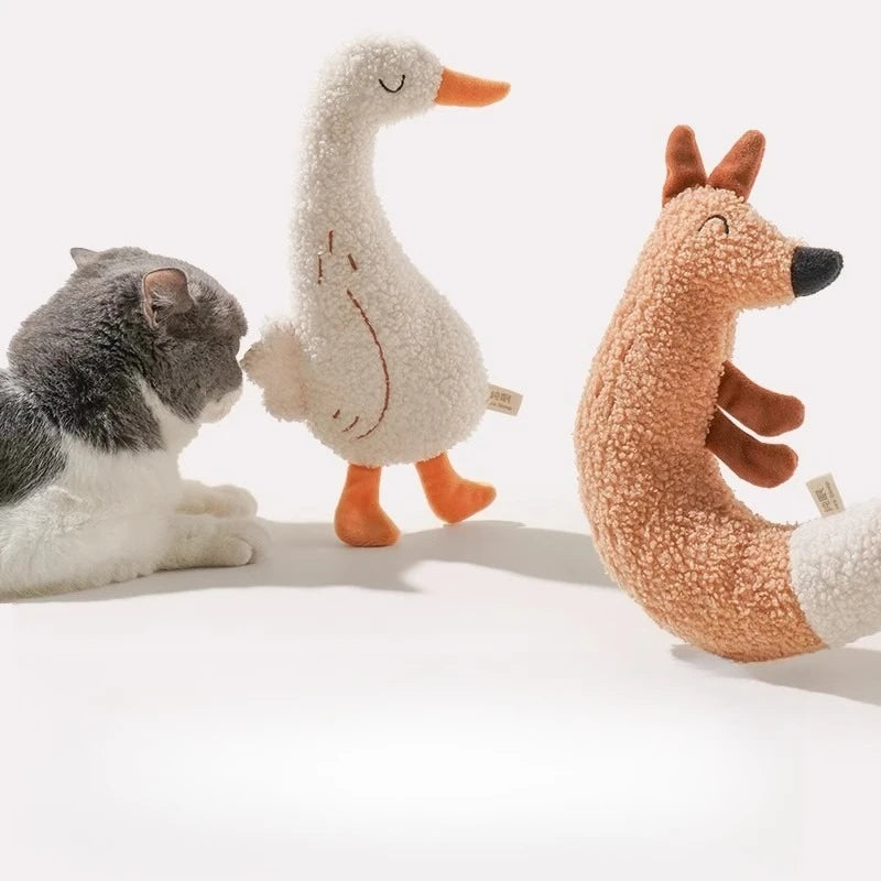 Canvas Plush Squeaky Toy for Cats & Dogs - Animal Chew Doll – photo 3