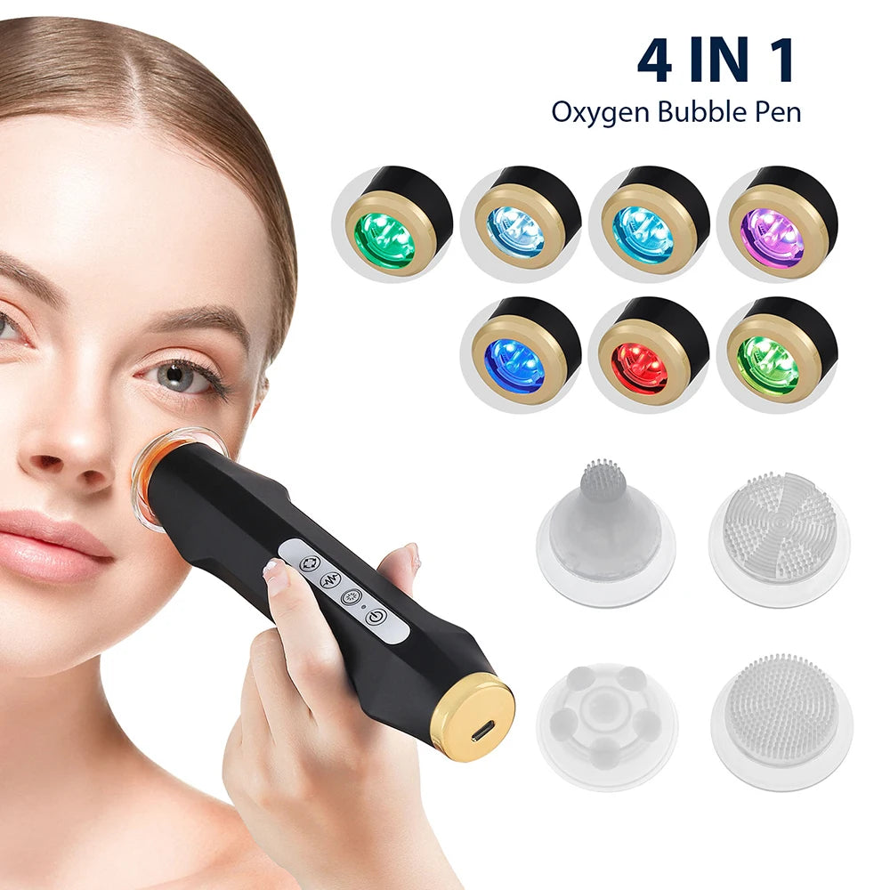 Oxygen Bubble Pen 7 Color Facial CO2 Oxygen Bubble Machine Can Be Matched Serum Gel Facial Skin Care Device Facial SPA CO2
