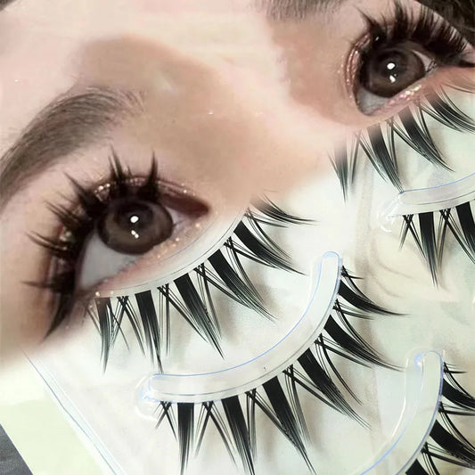 5 Pairs Natural Transparent Band False Eyelashes for Cosplay Makeup