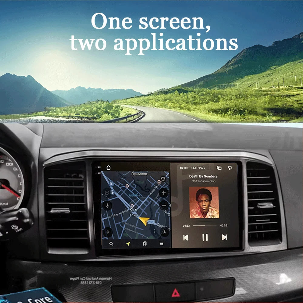 Android 16 Video Player For MITSUBISHI LANCER 9 10 X 2008 - 2016 9Inch Car Radio Stereo Audio GPS Player Carplay Auto Screen