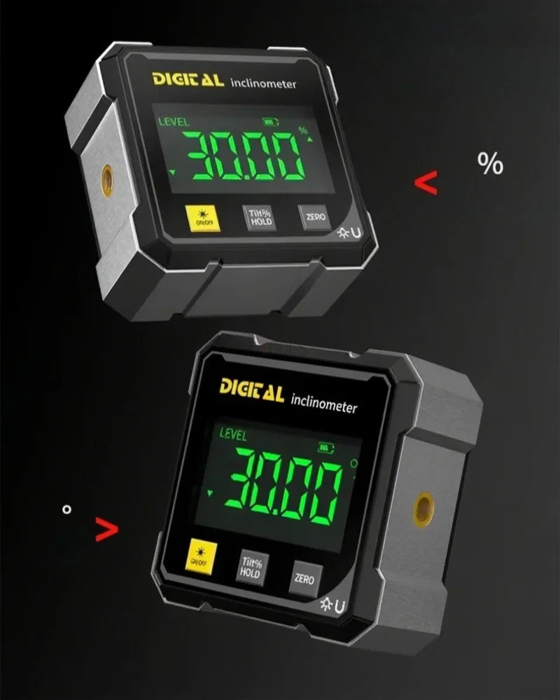 Pocket Digital Level Protractor Inclinometer Professional Digital Display Angle Gauge 360 Degree Magnetic Electronic Level Laser