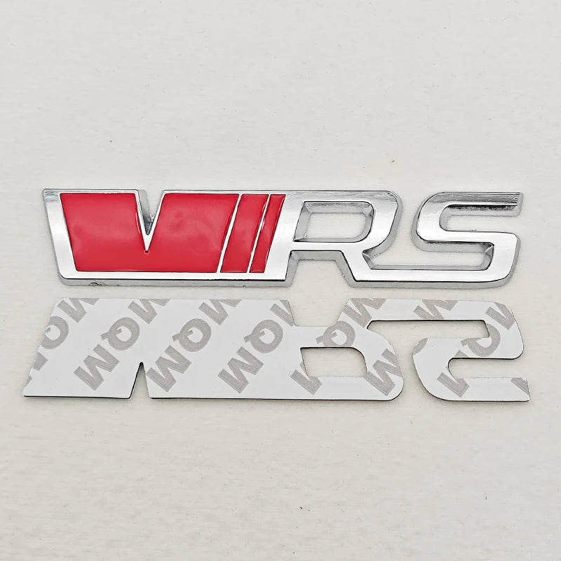 3D Metal Logo VRS Sticker Letters Emblem Car Front Grille Fender Side Trunk Badge For Skoda RS VRS Stickers Accessories