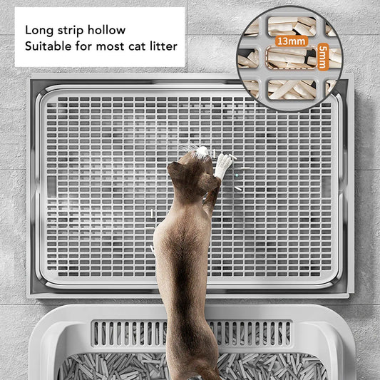 Cat Litter Trapping Mat - Spacious Double Layer Washable Pad