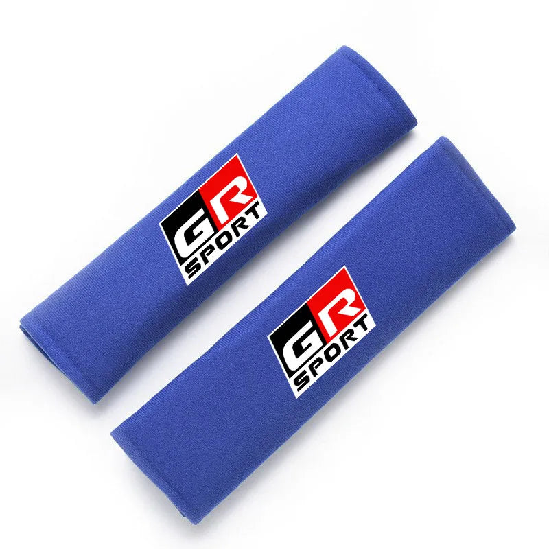 Car Safety Belt Cover Shoulder Pad For Toyota GR Sport Gazoo Racing Yaris 86 Corolla Hilux Supra C-HR Accessories Decoration